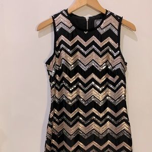 Vince Camuto Chevron Sequin Cocktail dress